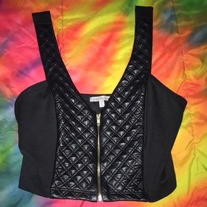 Zip up crop top